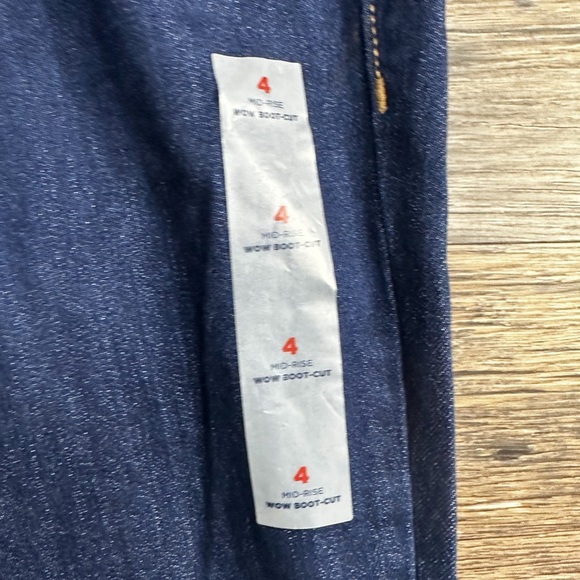 Old Navy Dark Blue Mid Rise Wow Boot Cut Women's Jeans - Picture 3 of 6